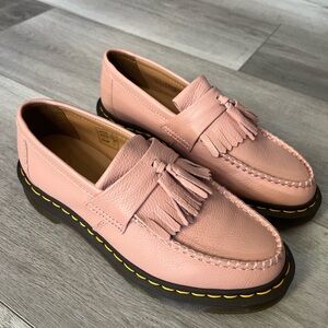 Dr. Martens Pink Adrian Tassel Slip-On Loafers